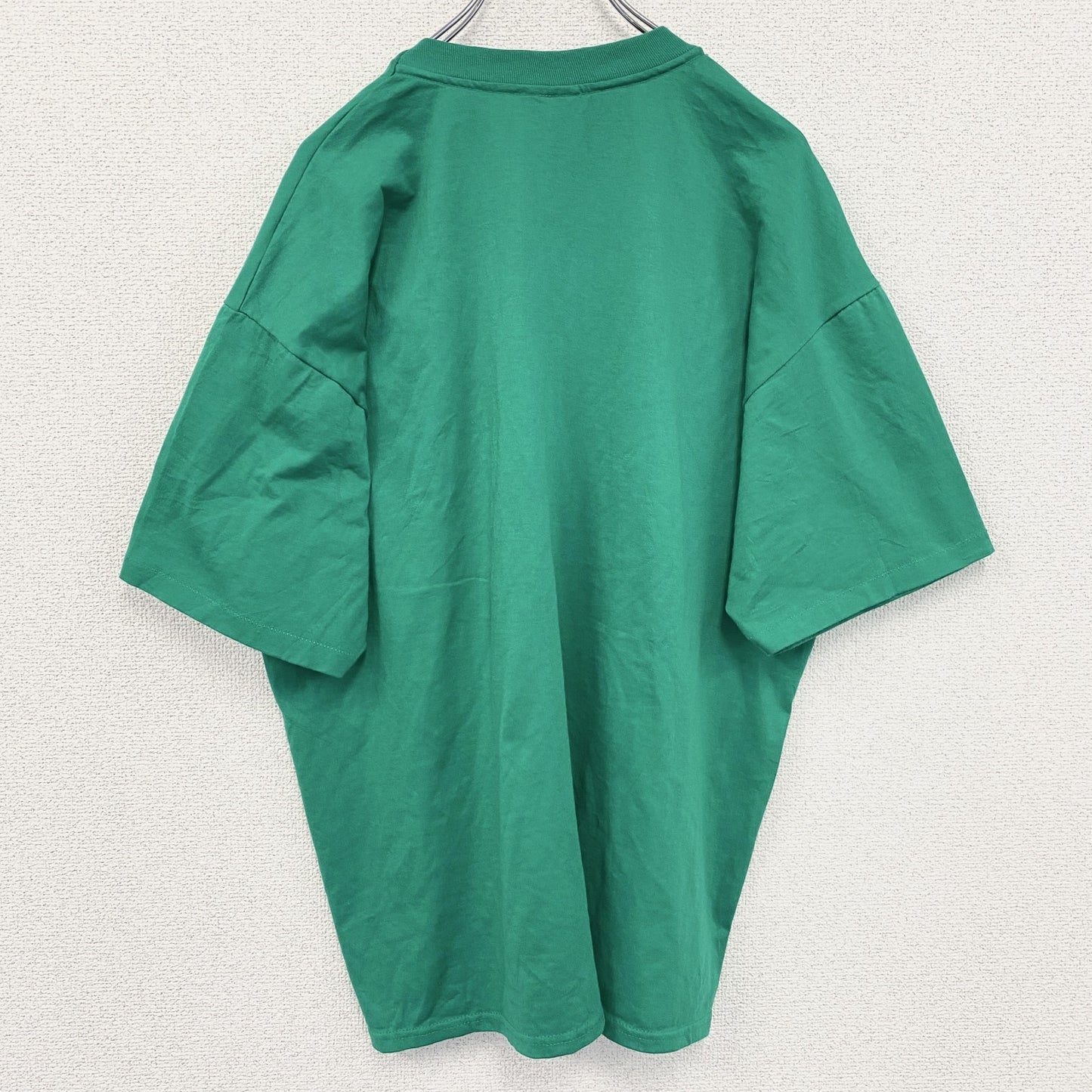 古着 used　90s　Hanes ヘインズ　半袖プリントTシャツ　シングルステッチ　緑　ヴィンテージ　レトロ　XLサイズ