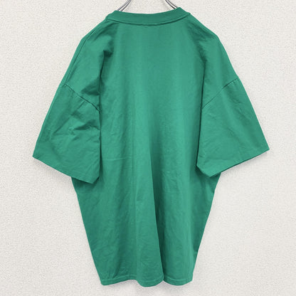 古着 used　90s　Hanes ヘインズ　半袖プリントTシャツ　シングルステッチ　緑　ヴィンテージ　レトロ　XLサイズ
