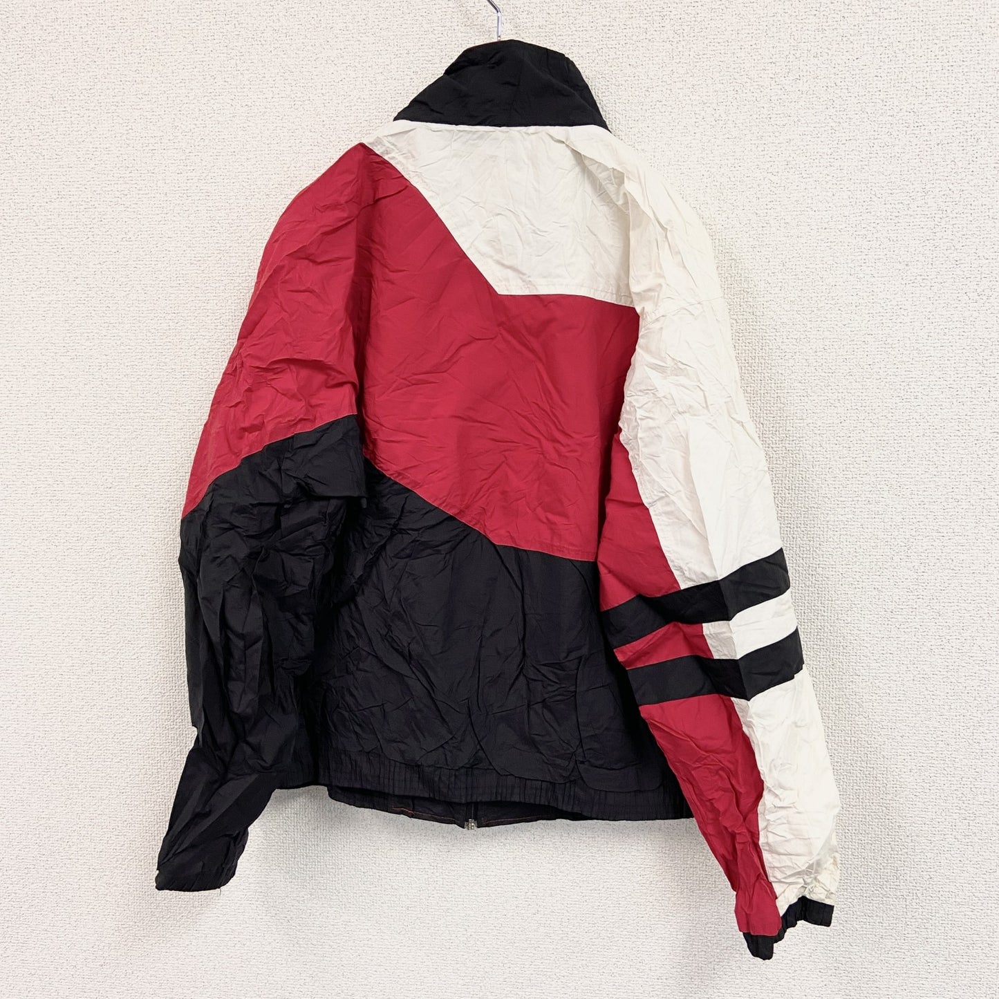 90s　Holloway　ホロウェイ　フルジップナイロンジャケット　ヴィンテージ　マルチカラー　レッド　Mサイズ