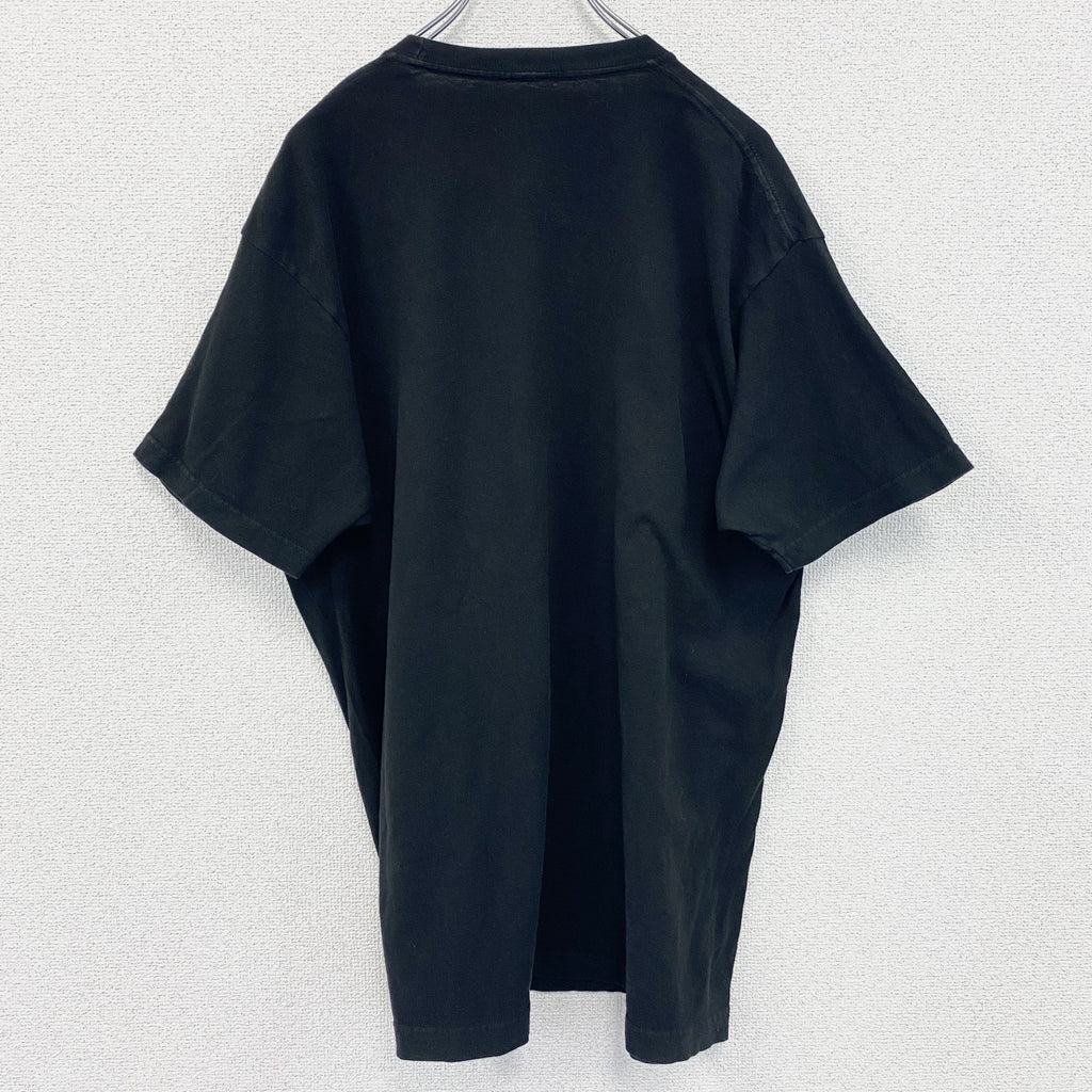 古着 used　僕のヒーローアカデミア　半袖アニメプリントTシャツ　ヒロアカ　黒　ブラック　クルーネック　トガヒミコ　2XLサイズ