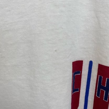 90s　CHAPS　ラルフローレン　半袖プリントTシャツ　ヴィンテージ　シングルステッチ　白　XLサイズ