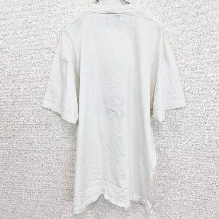 90s　CHAPS　ラルフローレン　半袖プリントTシャツ　ヴィンテージ　シングルステッチ　白　XLサイズ