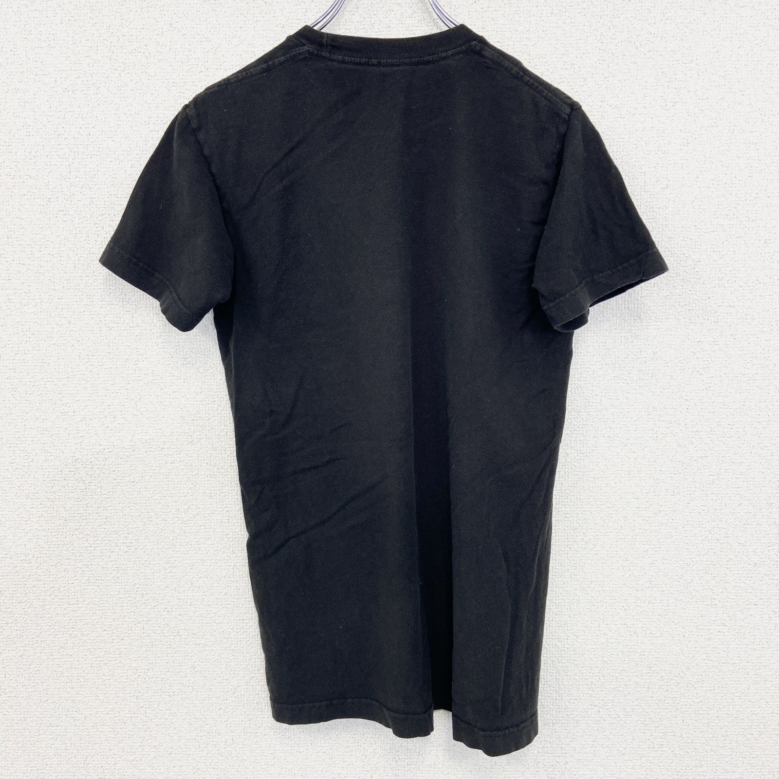 古着 used　半袖アニメプリントTシャツ　うずまきナルト　黒　ブラック　クルーネック　レトロデザイン　Sサイズ
