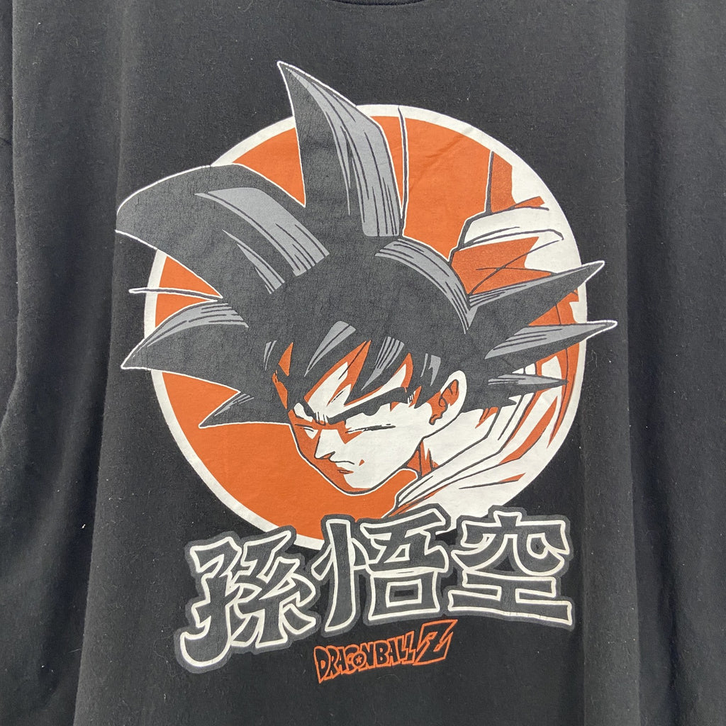 古着 used　半袖アニメプリントTシャツ　ドラゴンボール　孫悟空　黒　ブラック　100%コットン　クルーネック　２XLサイズ
