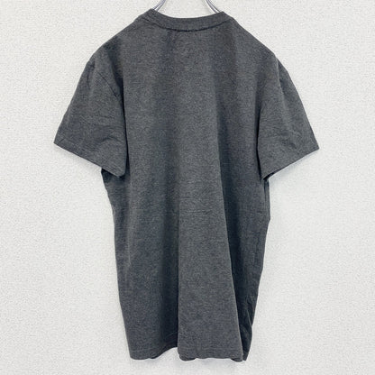 古着 used　Adidas　アディダス　半袖ロゴプリントTシャツ　グレー　クルーネック　レトロデザイン　Mサイズ