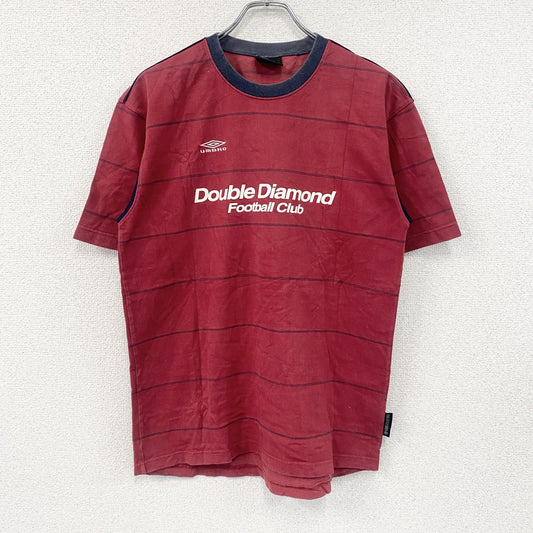 UMBRO　アンブロ　半袖プリントTシャツ　赤　レッド　Lサイズ