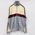 ～80s　adidas　アディダス　トラックジャケット/ジャージ　トレフォイルロゴ　ヴィンテージ　灰色　グレー　黄色　イエロー