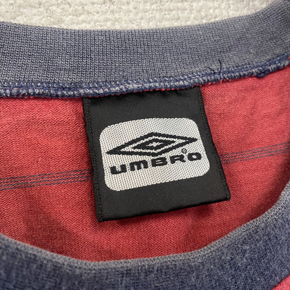 UMBRO　アンブロ　半袖プリントTシャツ　赤　レッド　Lサイズ