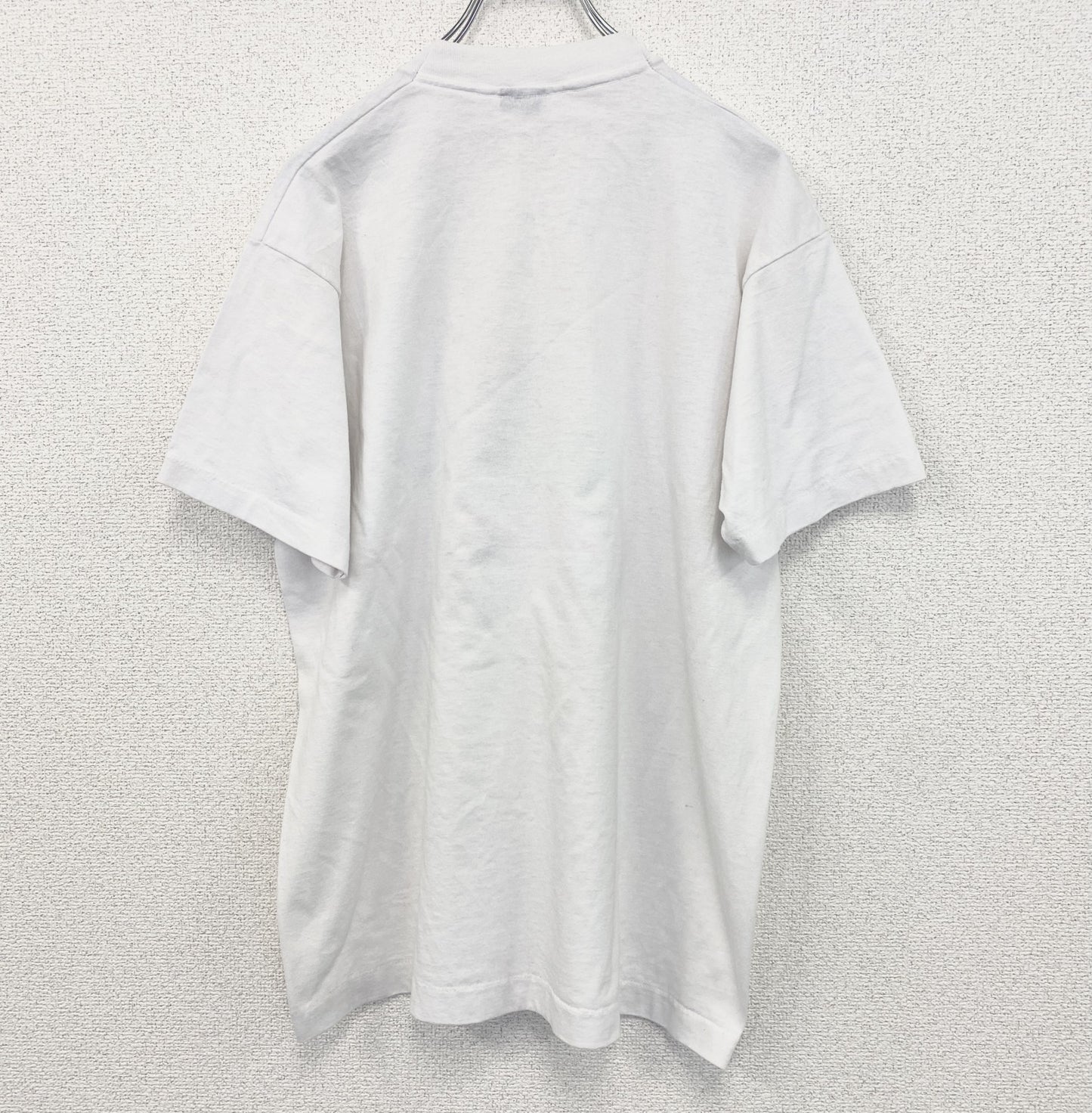 古着 used　半袖プリントTシャツ　鳥　インコ　カジュアルデザイン　シングルステッチ　90s　クルーネック　白　Lサイズ　