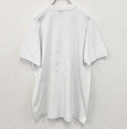 古着 used　半袖プリントTシャツ　鳥　インコ　カジュアルデザイン　シングルステッチ　90s　クルーネック　白　Lサイズ　