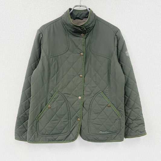 Eddie Bauer　エディーバウアー　キルティングジャケット　カーキグリーン　Mサイズ　