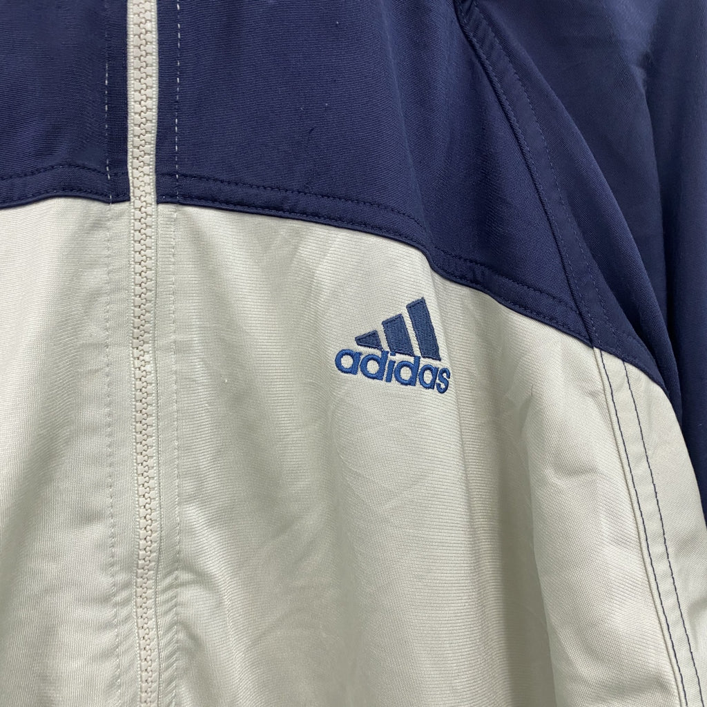 90s～　adidas　アディダス　トラックジャケット/ジャージパーカー　パフォーマンスロゴ　ヴィンテージ　灰色　グレー　42サイズ　