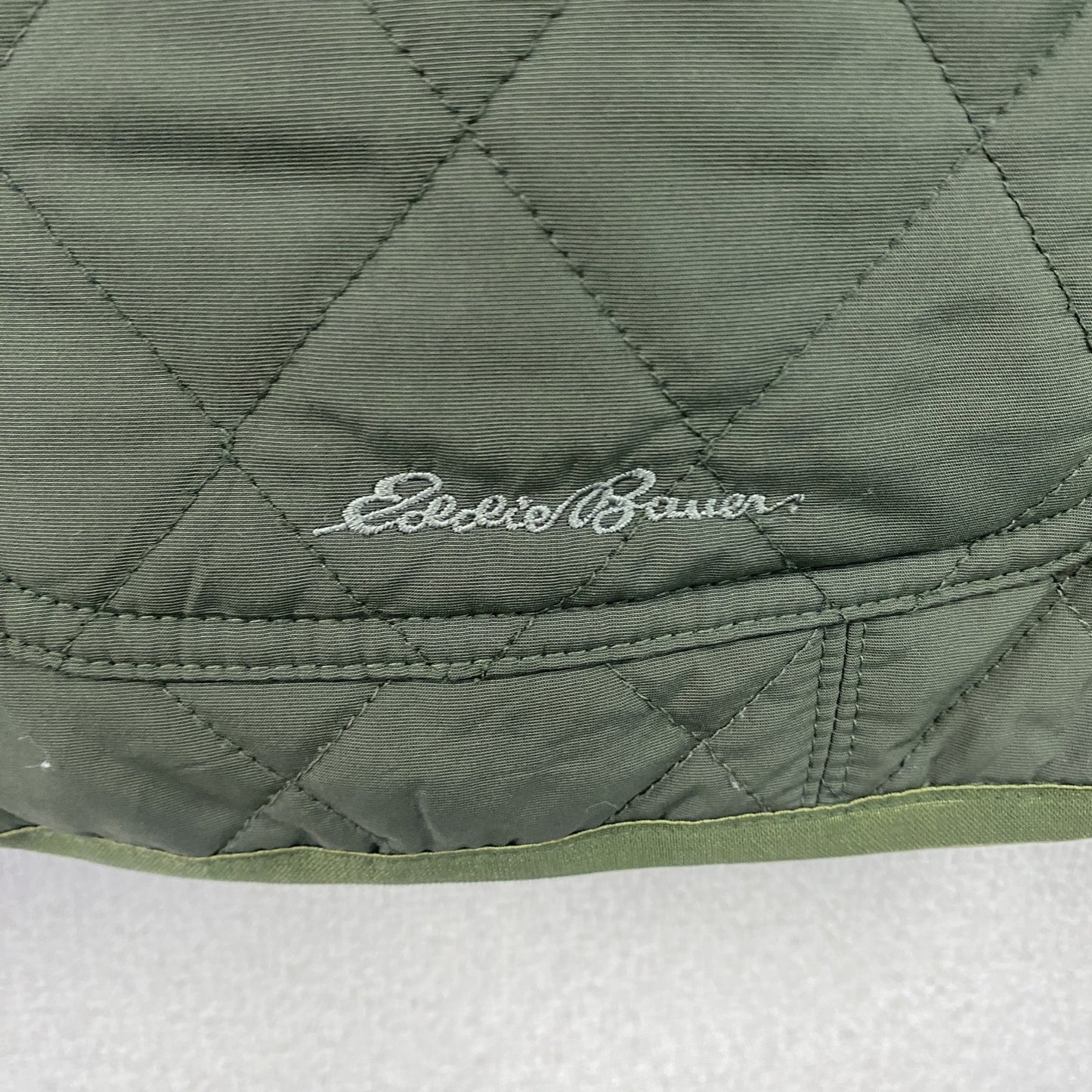 Eddie Bauer　エディーバウアー　キルティングジャケット　カーキグリーン　Mサイズ　