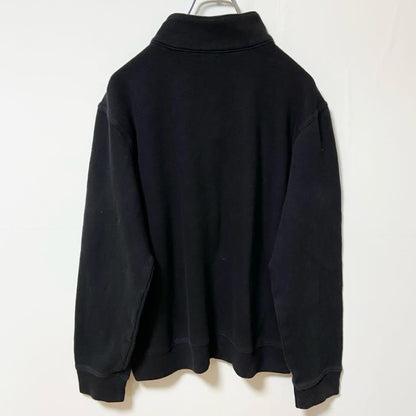 古着 used　Champion チャンピオン　長袖ハーフジップスウェット　カレッジトレーナ　ワンポイント刺繍　Mサイズ