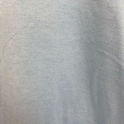 古着 used　半袖プリントTシャツ　USA製　シングルステッチ　水色　ライトブルー　クルーネック　レトロデザイン　Lサイズ