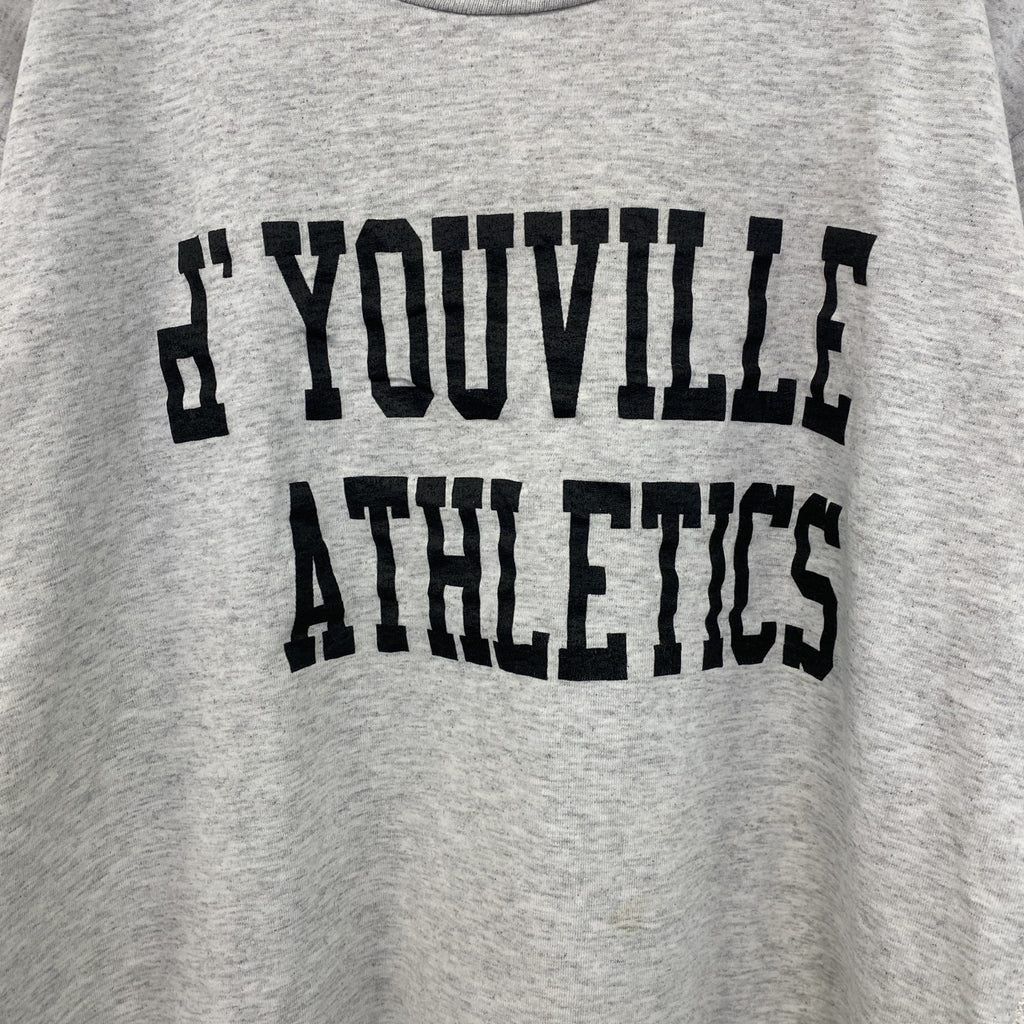 古着 used　Riddell　半袖プリントTシャツ　シングルステッチ　90s　クルーネック　カジュアル　グレー　Mサイズ