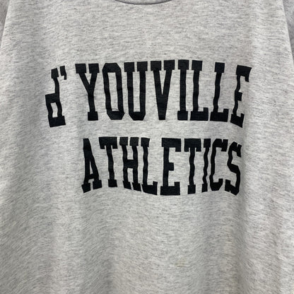 古着 used　Riddell　半袖プリントTシャツ　シングルステッチ　90s　クルーネック　カジュアル　グレー　Mサイズ