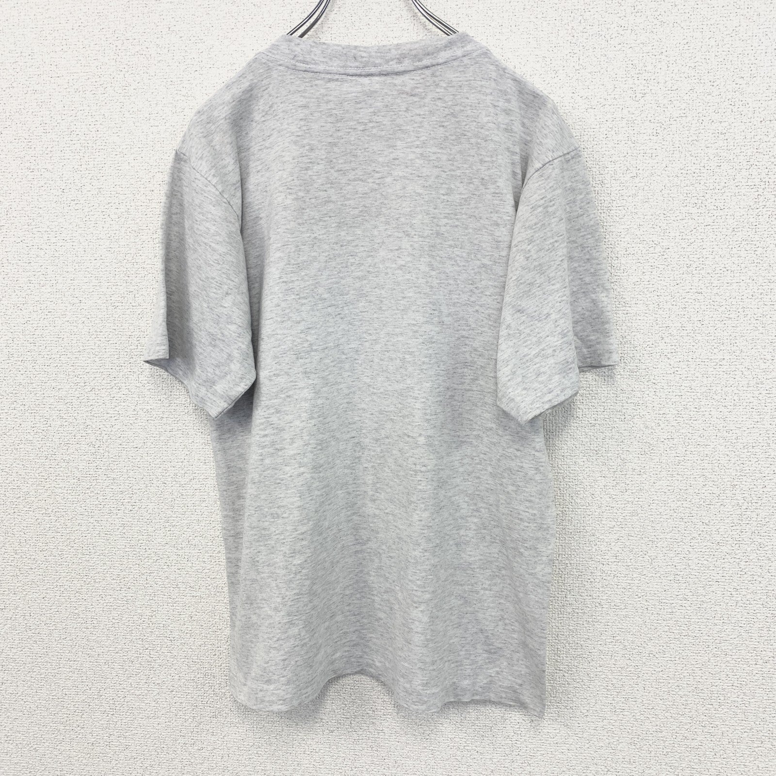 古着 used　Riddell　半袖プリントTシャツ　シングルステッチ　90s　クルーネック　カジュアル　グレー　Mサイズ
