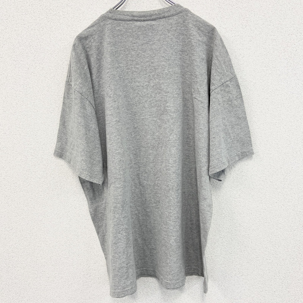 古着 used　半袖プリントTシャツ　NFL　スーパーボウル　ボルティモアレイブンズ　灰色　グレー　クルーネック　２XLサイズ