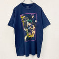 古着 used　半袖アニメプリントTシャツ　僕のヒーローアカデミア　紺　ネイビー　100%コットン　クルーネック　Lサイズ