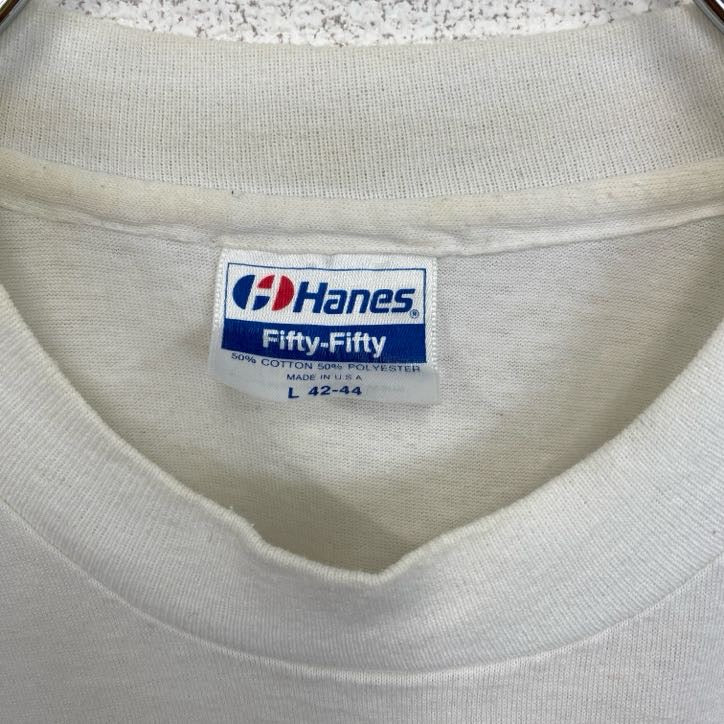 古着 used　ヘインズ　半袖プリントTシャツ　USA製　コヨーテ　サボテン　クルーネック　レトロデザイン　Lサイズ