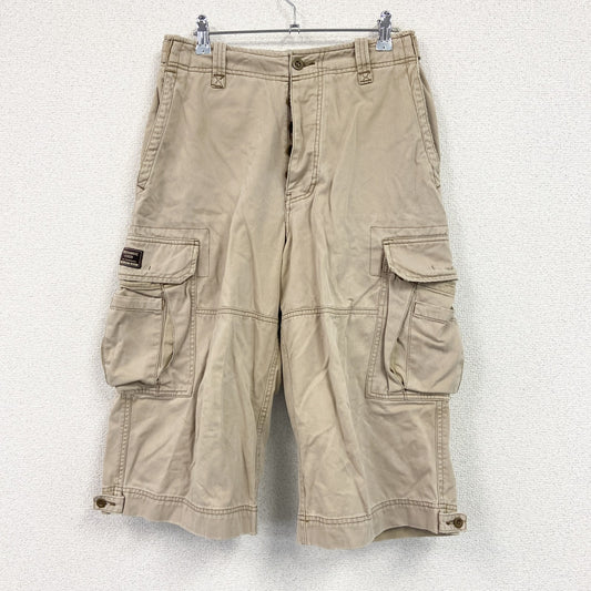 Abercrombie＆Fitch　アバクロンビー＆フィッチ　ハーフカーゴパンツ/ショートパンツ　ベージュ　W30サイズ