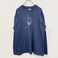 古着 used　長袖プリントTシャツ　NFL　マイアミドルフィンズ　フットボール　紺　ネイビー　クルーネック　Lサイズ