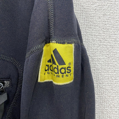 90s　adidas EQUIPMENT　アディダスイクイップメント　フリースジャケット　パフォーマンスロゴ　ヴィンテージ　黒　ブラック　Ｍサイズ