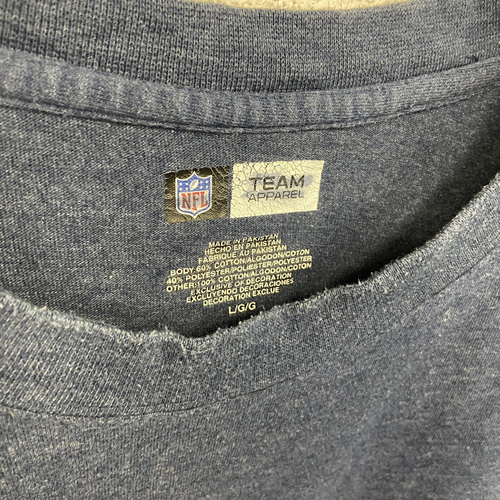 古着 used　長袖プリントTシャツ　NFL　マイアミドルフィンズ　フットボール　紺　ネイビー　クルーネック　Lサイズ