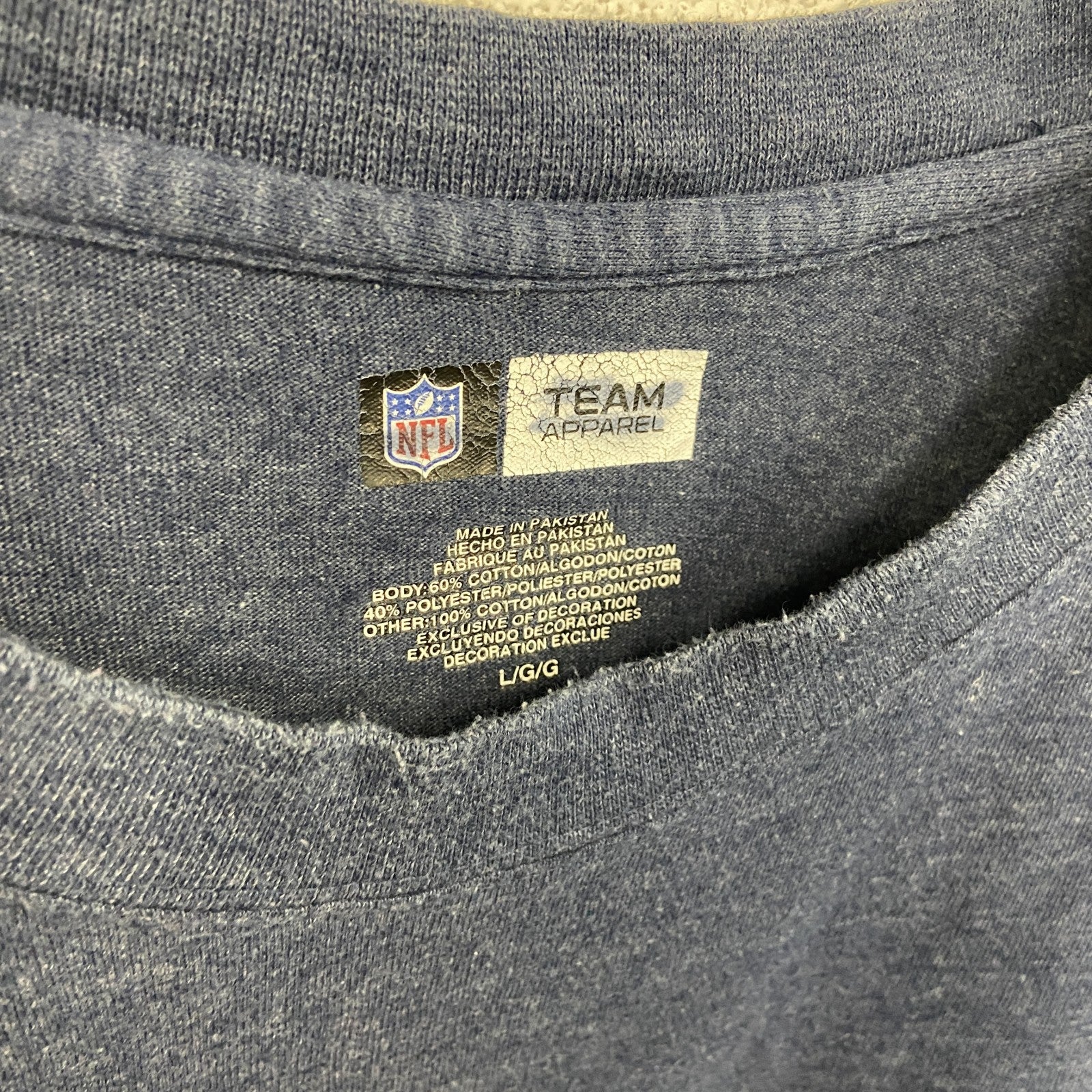 古着 used　長袖プリントTシャツ　NFL　マイアミドルフィンズ　フットボール　紺　ネイビー　クルーネック　Lサイズ