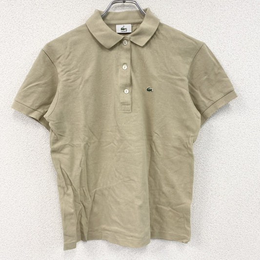 LACOSTE　ラコステ　半袖ポロシャツ　ベージュ　42サイズ