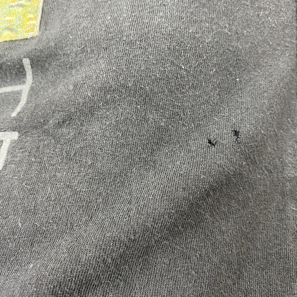 古着 used　ALMA MATER　半袖プリントTシャツ　レトロデザイン　クルーネック　ゴッホ　夜のカフェテラス　黒　ブラック