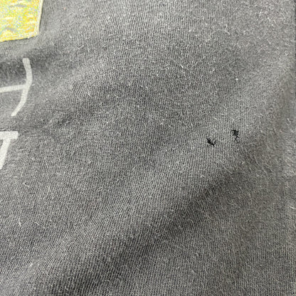 古着 used　ALMA MATER　半袖プリントTシャツ　レトロデザイン　クルーネック　ゴッホ　夜のカフェテラス　黒　ブラック