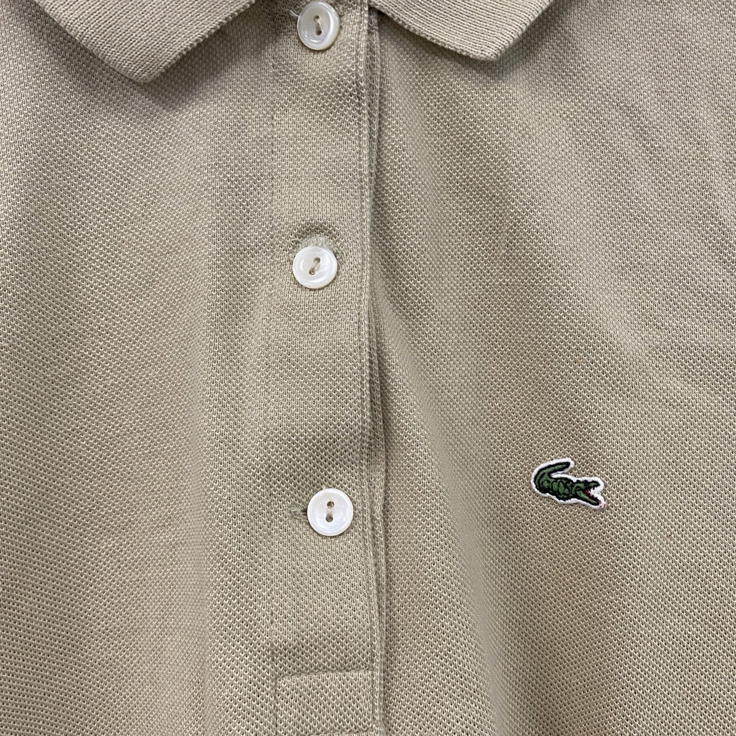LACOSTE　ラコステ　半袖ポロシャツ　ベージュ　42サイズ