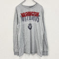 古着 used　長袖プリントTシャツ　NBA　ワシントンウィザーズ　バスケ　灰色　グレー　クルーネック　Lサイズ