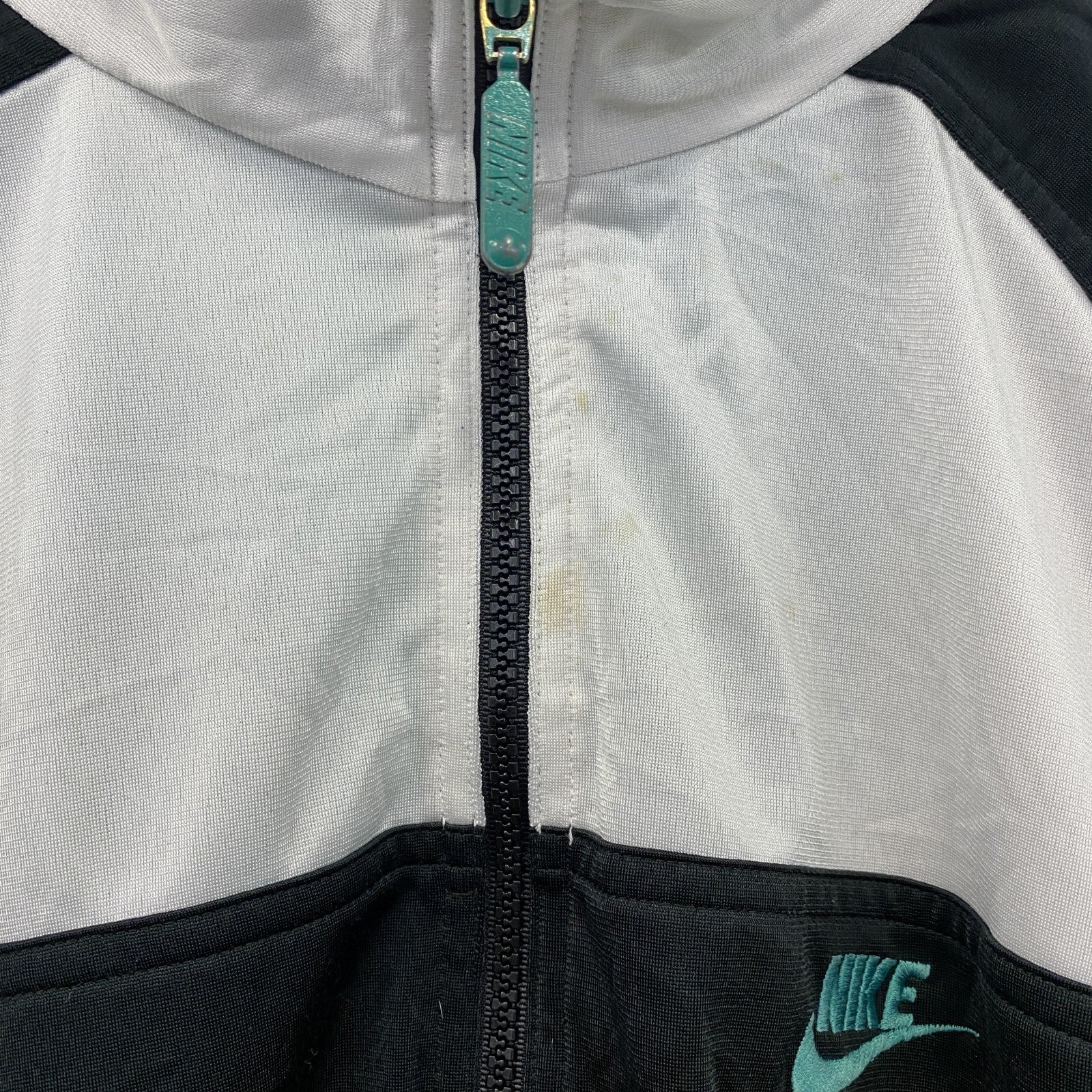 ～90s　NIKE　ナイキ　トラックジャケット/ジャージ　ヴィンテージ　銀タグ　マルチカラー　白　ホワイト　Sサイズ