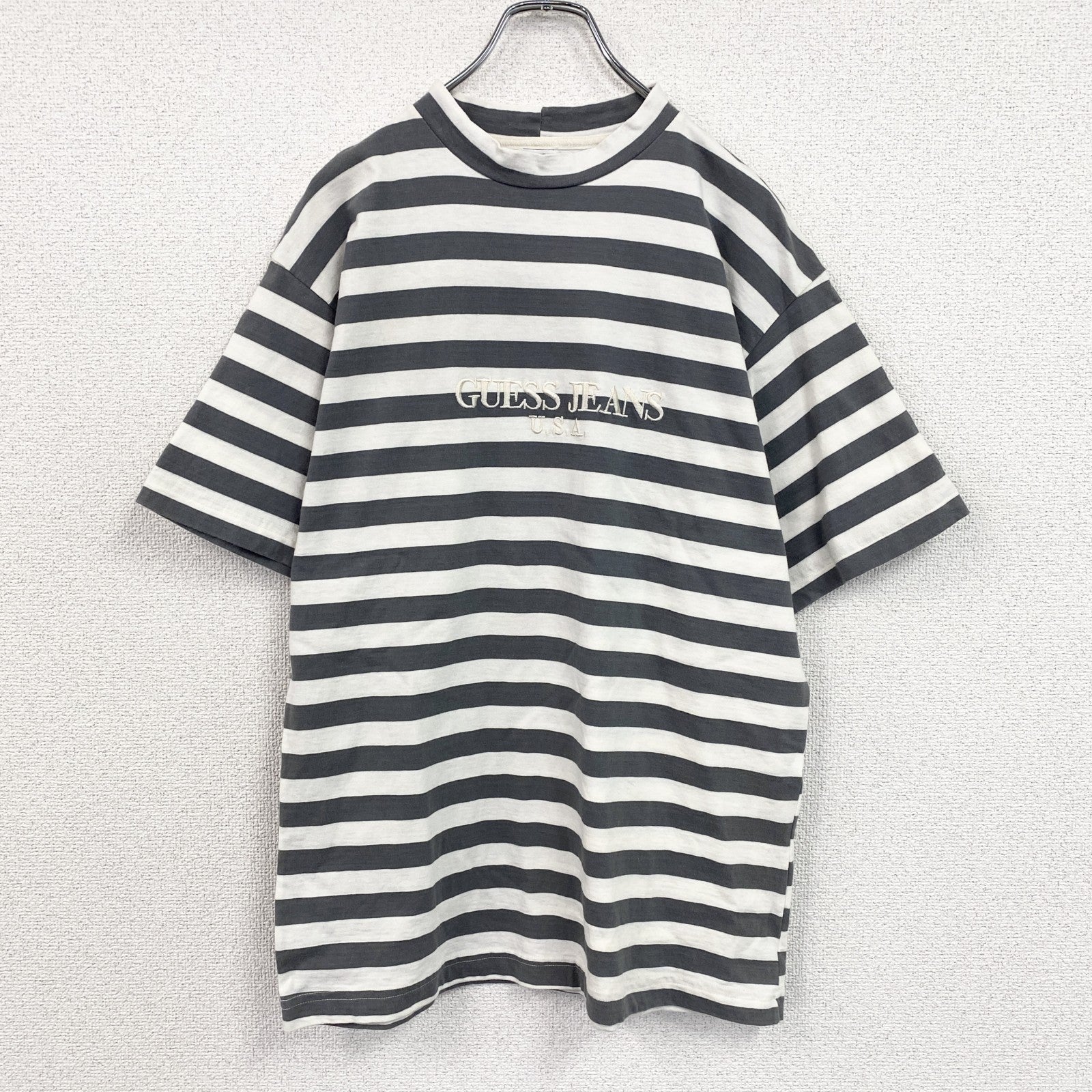 ～90s　GUESS JEANS　ゲスジーンズ　GEORGES MARCIANO　半袖Tシャツ　ボーダー　Sサイズ