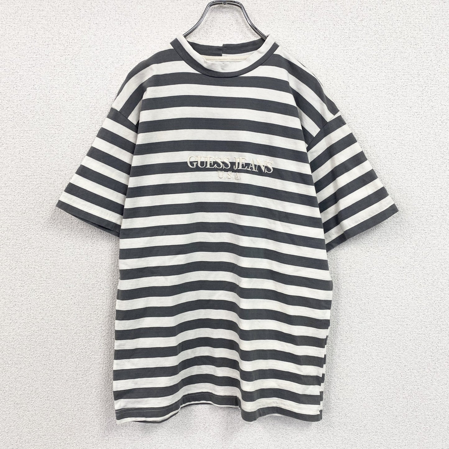 ～90s　GUESS JEANS　ゲスジーンズ　GEORGES MARCIANO　半袖Tシャツ　ボーダー　Sサイズ