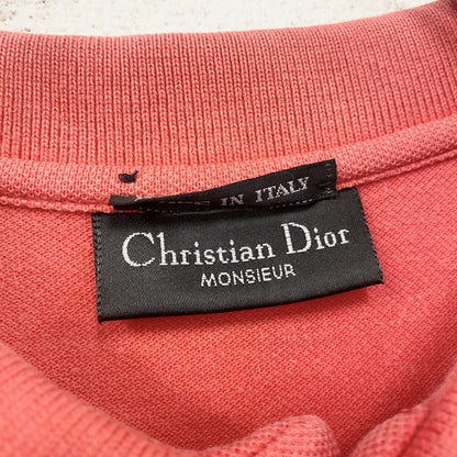 Christain Dior　クリスチャンディオール　半袖ポロシャツ　赤　レッド