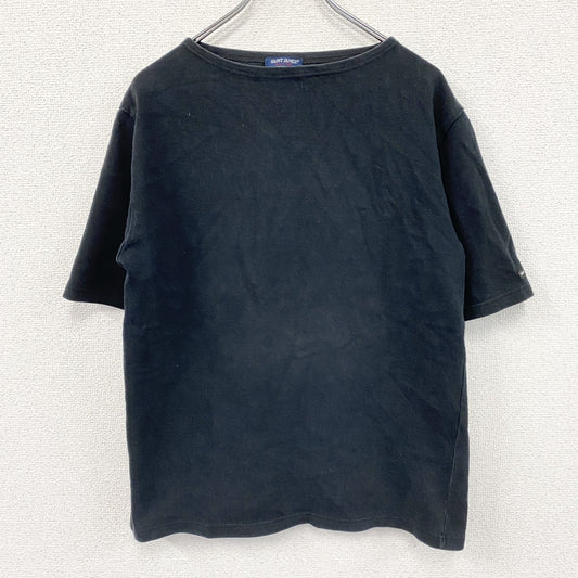 SAINT JAMES　セントジェームス　ボートネックカットソー　半袖Tシャツ　黒　ブラック　Mサイズ