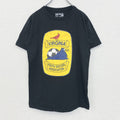 古着 used　adidas アディダス　半袖プリントTシャツ　サッカー　クルーネック　カジュアルデザイン　黒　Mサイズ