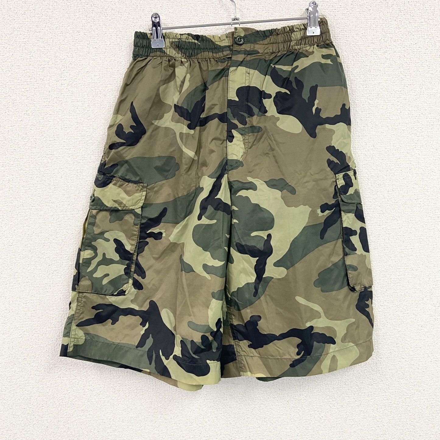 ハーフパンツ/ショートパンツ　フロントデザインジップ　迷彩柄　カモフラージュ　マルチカラー