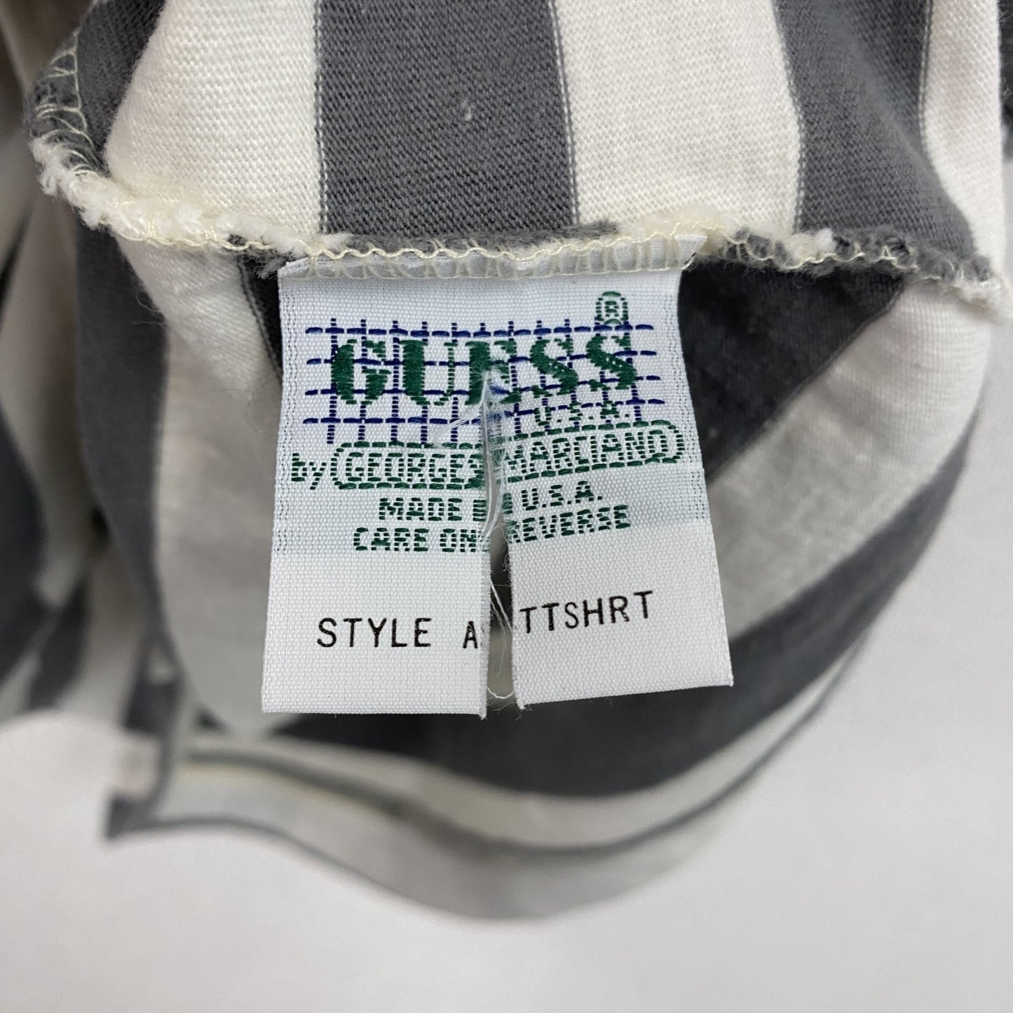 ～90s　GUESS JEANS　ゲスジーンズ　GEORGES MARCIANO　半袖Tシャツ　ボーダー　Sサイズ