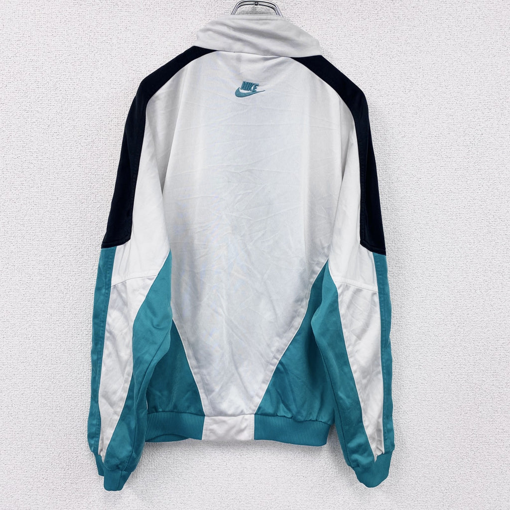 ～90s　NIKE　ナイキ　トラックジャケット/ジャージ　ヴィンテージ　銀タグ　マルチカラー　白　ホワイト　Sサイズ