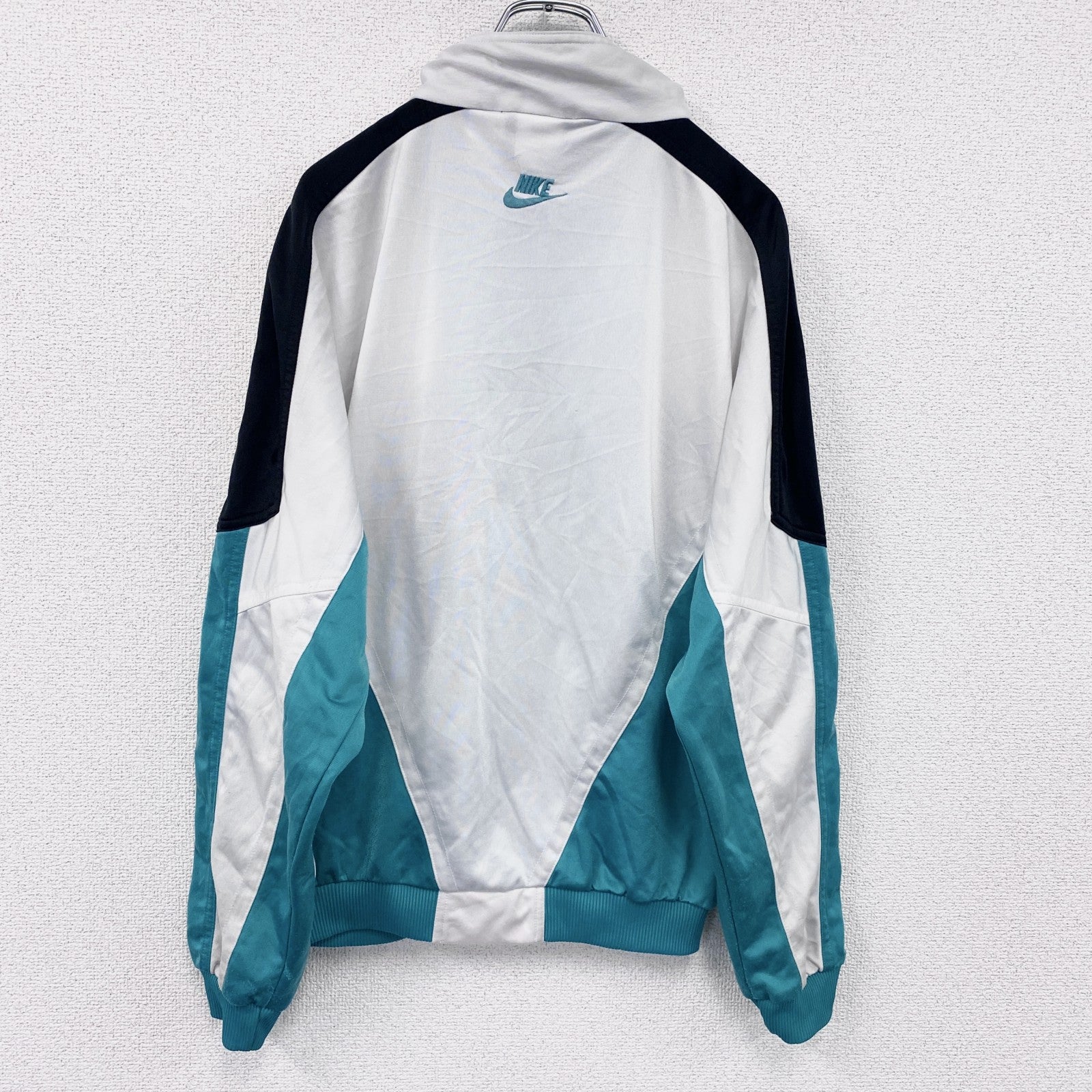 ～90s　NIKE　ナイキ　トラックジャケット/ジャージ　ヴィンテージ　銀タグ　マルチカラー　白　ホワイト　Sサイズ