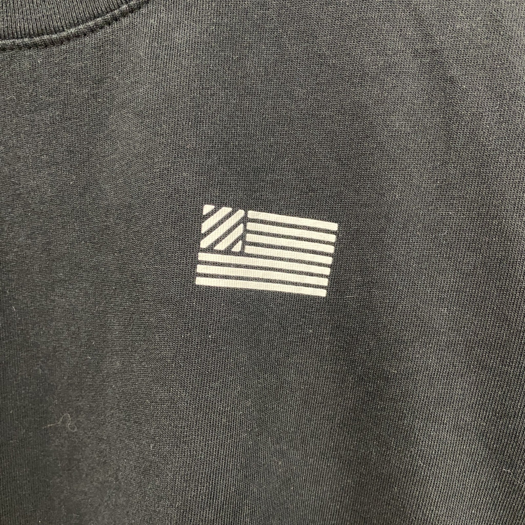 古着 used　ナイキ　半袖プリントTシャツ　ワンポイント　国旗　アメリカ　黒　ブラック　クルーネック　Lサイズ
