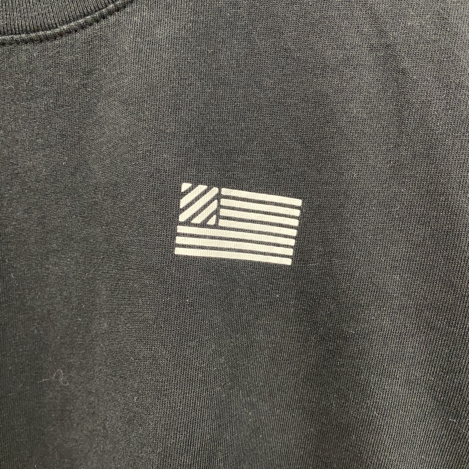 古着 used　ナイキ　半袖プリントTシャツ　ワンポイント　国旗　アメリカ　黒　ブラック　クルーネック　Lサイズ