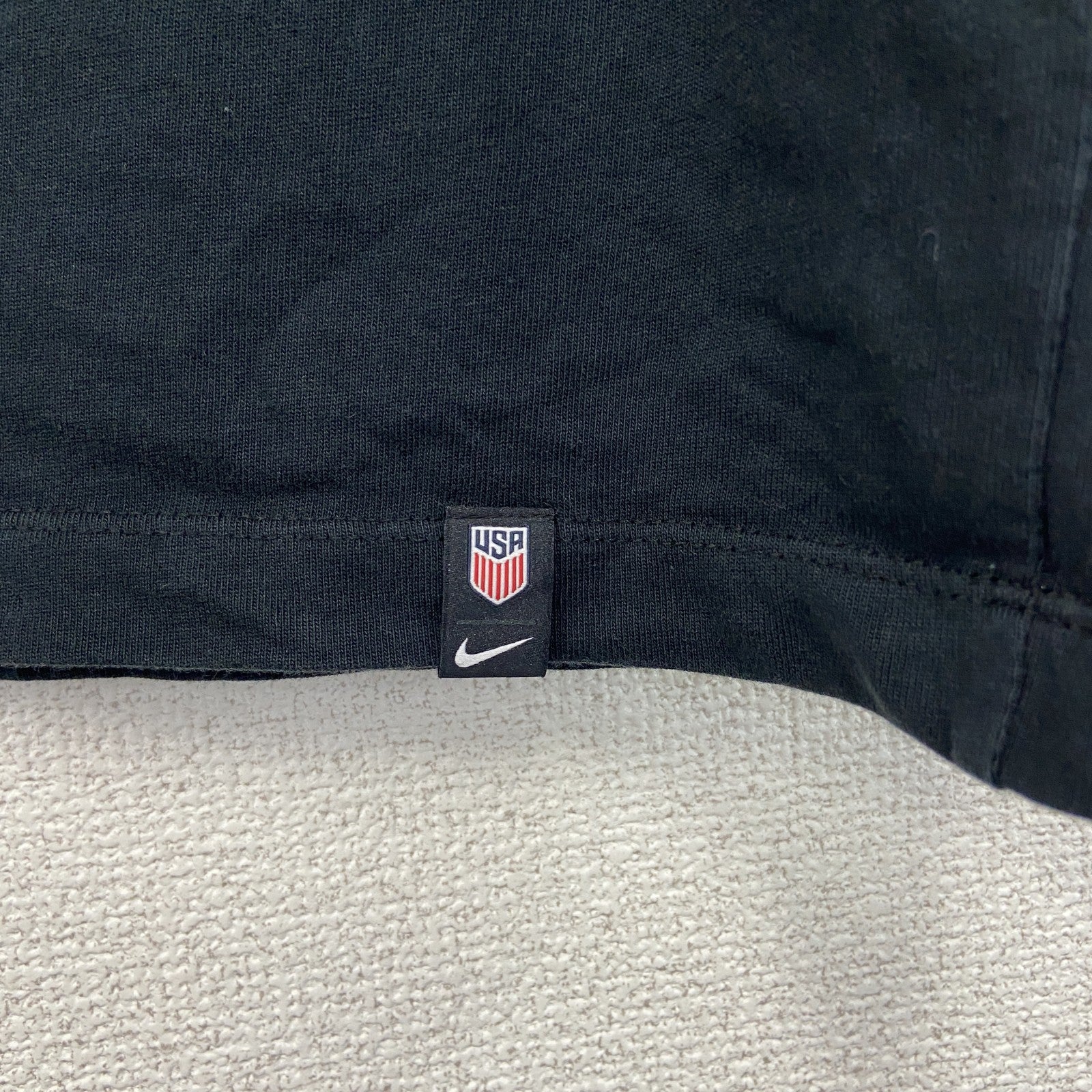 古着 used　ナイキ　半袖プリントTシャツ　ワンポイント　国旗　アメリカ　黒　ブラック　クルーネック　Lサイズ