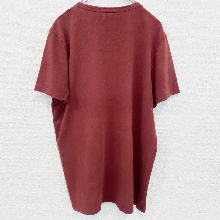 古着 used　半袖アニマルプリントTシャツ　ミニチュアダックスフンド　犬　赤茶色　レッドブラウン　レトロデザイン　XLサイズ