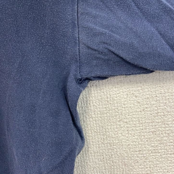 古着 used　半袖プリントTシャツ　アムステルダム　紺　ネイビー　100％コットン　レトロデザイン　クルーネック　XLサイズ
